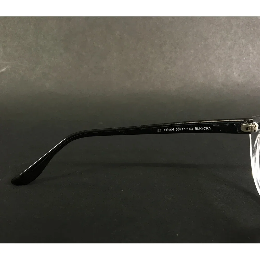 Envy Eyewear Eyeglasses Frames EE-FRAN BLK/CRY Black Crystal Full Rim 53-17-143